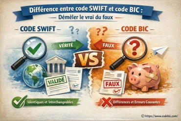 Différence entre code SWIFT et code BIC : comprendre simplement