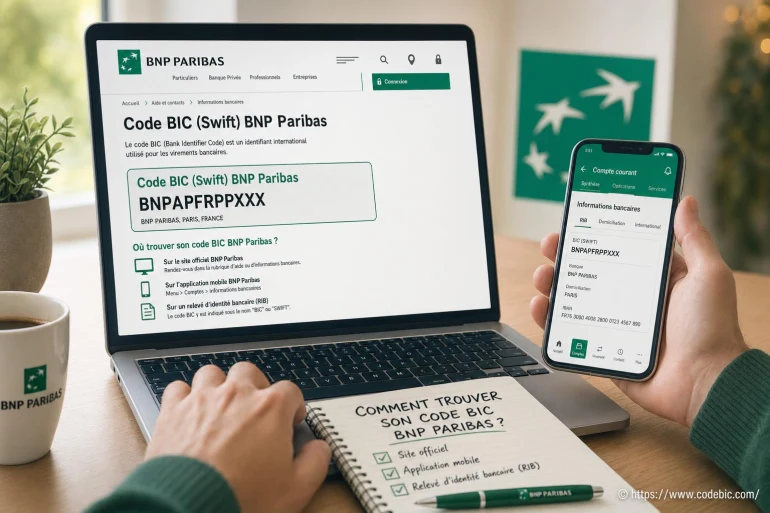 Comment trouver son code BIC BNP Paribas ?