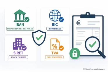IBAN, BIC, SIRET et numéro de TVA : quelles informations vérifier avant de payer une facture ?