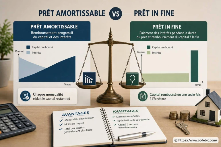 Prêt amortissable ou prêt in fine : quelles différences ?