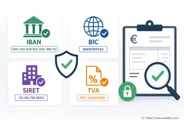 IBAN, BIC, SIRET et numéro de TVA : quelles informations vérifier avant de payer une facture ?